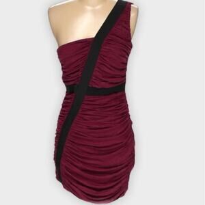NWT ARK & CO sexy ruched one shoulder dress size small club party cocktail